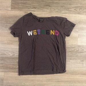 Gray Weekend Graphic T-Shirt